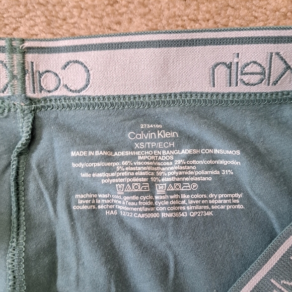 ❤️ Calvin Klein Pajama Bottoms Soft Green Women's Size XS Loungewear Pants - Picture 4 of 6